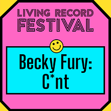 A bright pink tile with 'Becky Fury: C*nt' written on it.